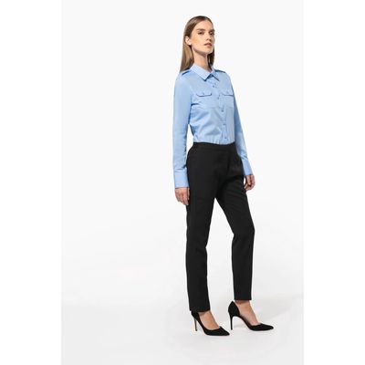 Camisa piloto manga larga mujer