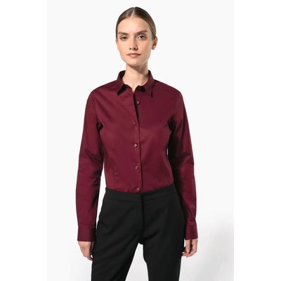 Camisa entallado manga larga mujer