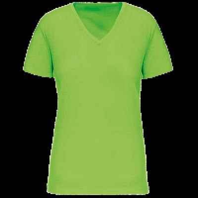 Camiseta de mujer cuello de pico Lime M