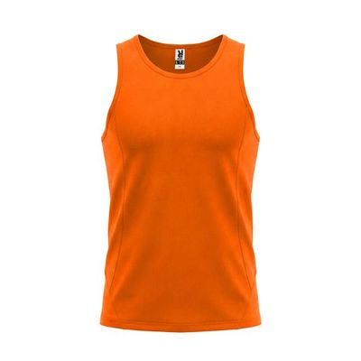 Camiseta Técnica sin Mangas Adulto/Niños Naranja Fluor 1/2