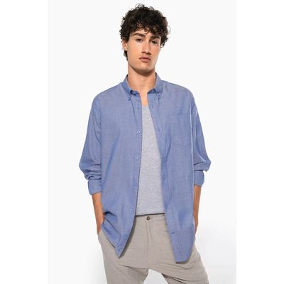 Camisa oxford hombre algodón poliéster