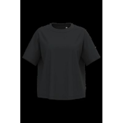 Camiseta algodón orgánico oversize mujer Black Xxs/Xs