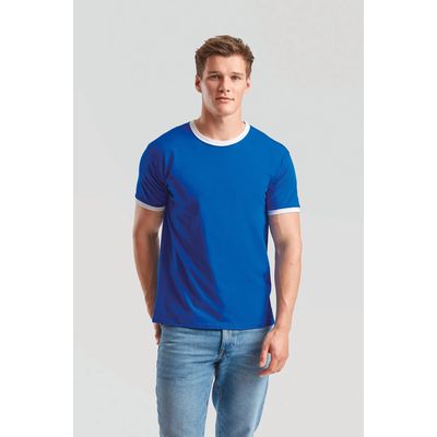 Camiseta de algodón con cuello contrastado