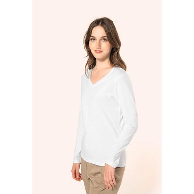Camiseta manga larga algodón mujer