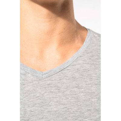 Camiseta cuello de pico Color jaspeado