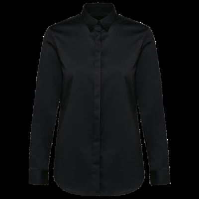 Camisa sarga manga larga chica Black Xs
