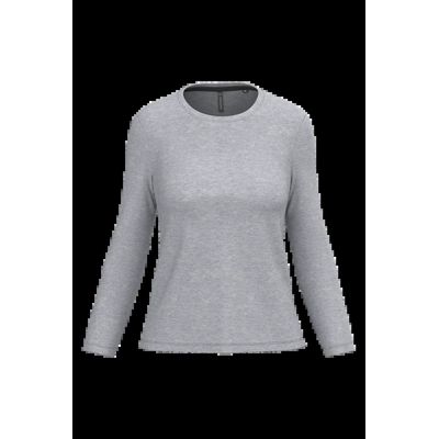 Camiseta algodón de manga larga mujer Oxford Grey Xl