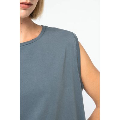 Camiseta crop top sin mangas