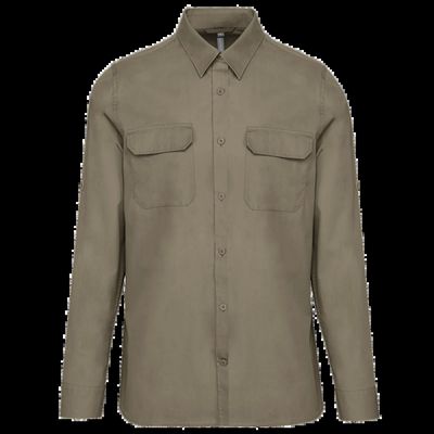 Camisa con 2 bolsillos parche Light Khaki M