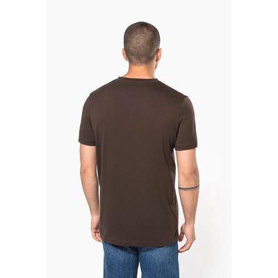 Camiseta de algodón con cuello de pico