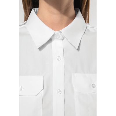 Camisa piloto manga corta mujer