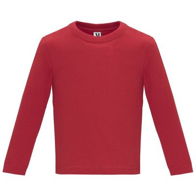 Camiseta Manga Larga Bebé Rojo 12 Meses