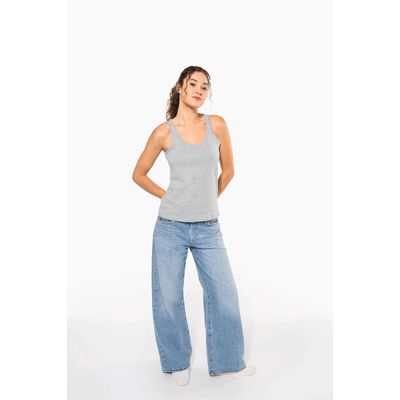 Camiseta 100% algodón de tirantes mujer