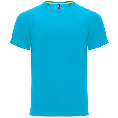 Camiseta Técnica Unisex Manga Ranglán Turquesa Xs