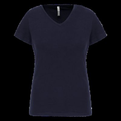 Camiseta cuello de pico mujer Navy L