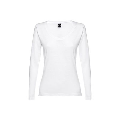 Camiseta de manga larga blanca para mujer Blanco L