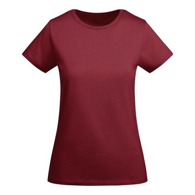 Camiseta entallada mujer algodón orgánico Granate Xl
