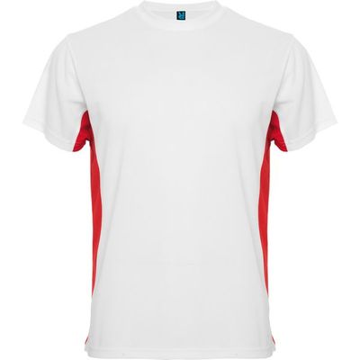 Camiseta técnica de manga corta transpirable Blanco/Rojo S