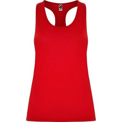 Camiseta Técnica de Tirantes Entallada Rojo 2Xl