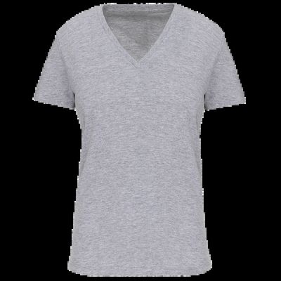 Camiseta de mujer cuello de pico Oxford Grey L