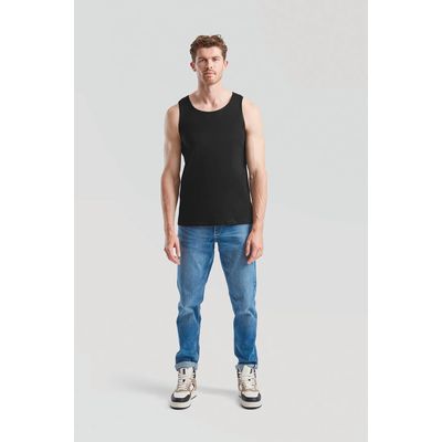 Camiseta sin mangas hombre algodón Black S