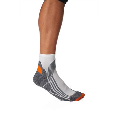 Calcetines técnicos running transpirables White / Grey / Orange 35/38 Eu