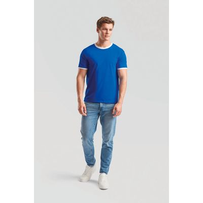 Camiseta de algodón con cuello contrastado