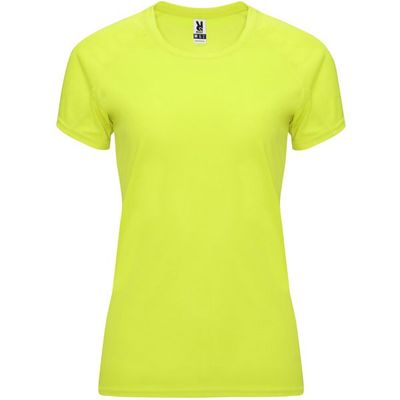 Camiseta Mujer Control Dry Entallada Amarillo Fluor S