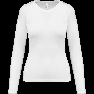 Camiseta de deporte manga larga poliéster White S