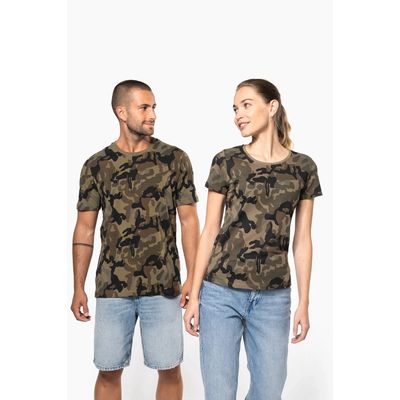 Camiseta camuflaje mujer algodón