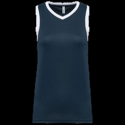 Camiseta baloncesto para mujer Navy / White M