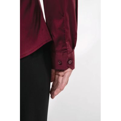 Camisa entallado manga larga mujer