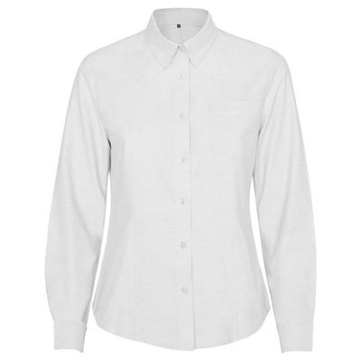 Camisa Oxford Mujer Entallada Manga Larga