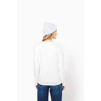 Camiseta manga larga mujer y cuello redondo