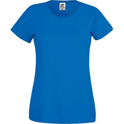 Camiseta mujer algodón cuello redondo entallada Royal Blue Xxl