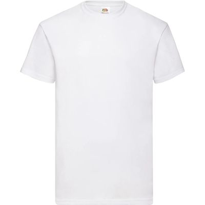 Camiseta hombre algodón cuello redondo White S