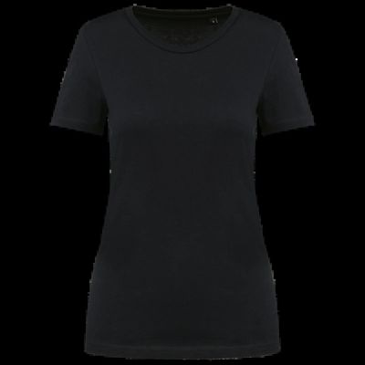 Camiseta de algodón de calidad para mujer Black M