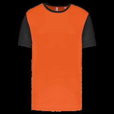 Camiseta bicolor adulto poliéster Orange / Black Xl