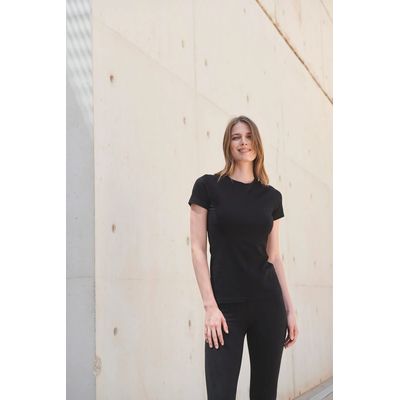 Camiseta cuello redondo mujer algodón