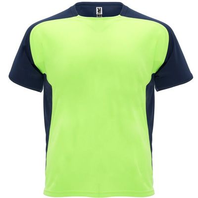 Camiseta técnica transpirable de secado rápido Verde Fluor/Marino M