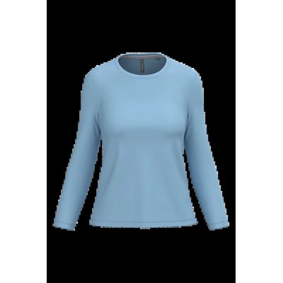 Camiseta algodón de manga larga mujer Sky Blue M