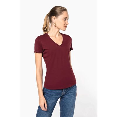 Camiseta de mujer cuello de pico