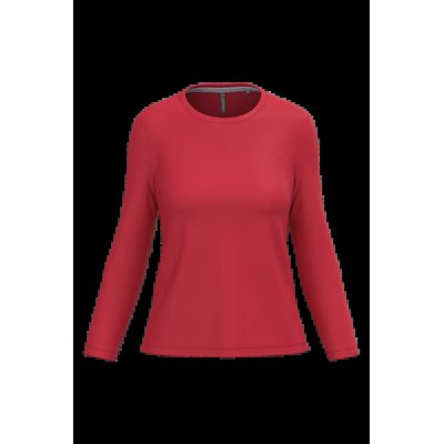 Camiseta algodón de manga larga mujer Red L