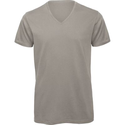 Camiseta Orgánica Cuello de Pico Hombre Light Grey Xxl