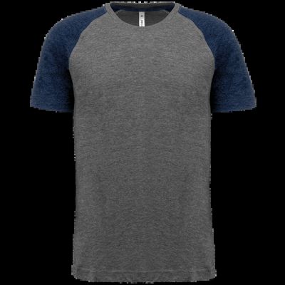 Camiseta bicolor Cuello redondo Grey Heather / Sporty Navy Heather M