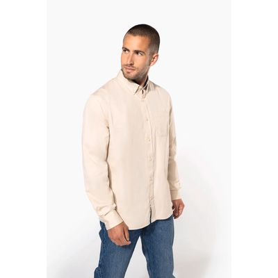 Camisa de algodón con bolsillo y cuello con botones Angora Xs