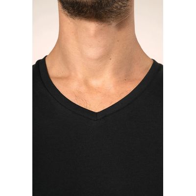 Camiseta algodón cuello de pico hombre