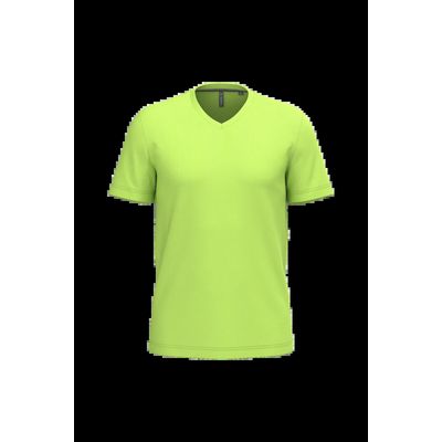 Camiseta de algodón con cuello de pico Lime Xl