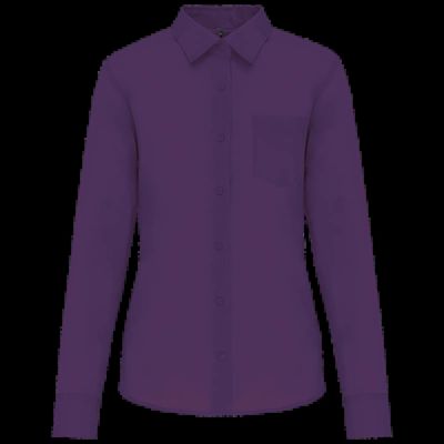 Camisa popelina polialgodón mujer Purple S