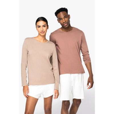 Camiseta algodón orgánico efecto lavado Washed Cream Coffee Xs